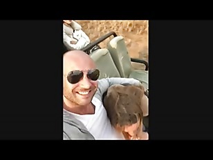 big ass dirty  thot sucking dick and swallowing cum publicly in front of others in safari big tits blowjob anal