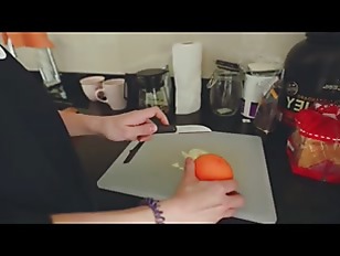 Cooking lunch was finished with hard cowgirl riding and cum2ERTIsU